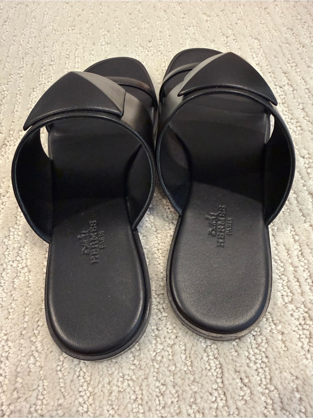 Hermes Caia Sandals black Napa leather size 37 - Picture 6 of 14